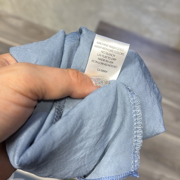 Work hall Blue Asymmetrical Ruffled Camisole size medium - Picture 7 of 7